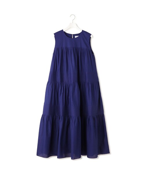 ADAM ET ROPE'(アダムエロペ)の「【AAYUSHI for ADAM ET ROPE'】別注Cotton voile long dress(ワンピース・レディース・ブラック/ブルー/ピンク・F)」の9枚目の写真