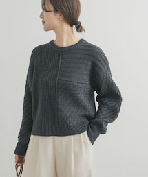 URBAN RESEARCH DOORS | パッチワーク柄袖ボリュームニット(ニット/セーター)