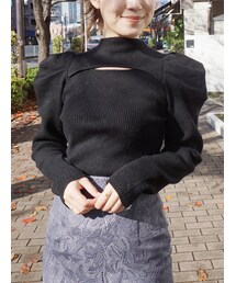 MERCURYDUO | 2WAYパワショルスリットニット(ニット/セーター)