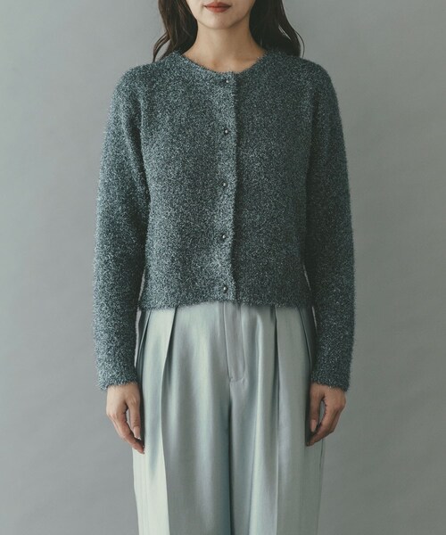 URBAN RESEARCH ROSSO（アーバンリサーチロッソ）の「ラメシャギーカーディガン（カーディガン/ボレロ・レディース・BLUE GRAY/BLACK・Free）」の21枚目の写真