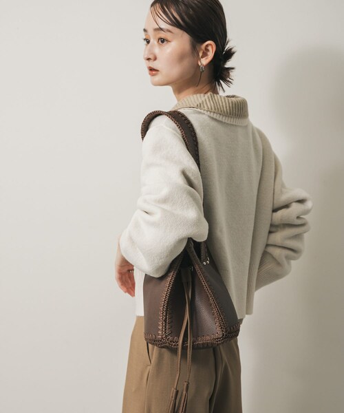 SENSE OF PLACE by URBAN RESEARCH（センスオブプレイスバイアーバンリサーチ）の「エンブロイダリーキンチャクバッグ（その他雑貨・レディース・BLACK/BROWN・one）」の15枚目の写真