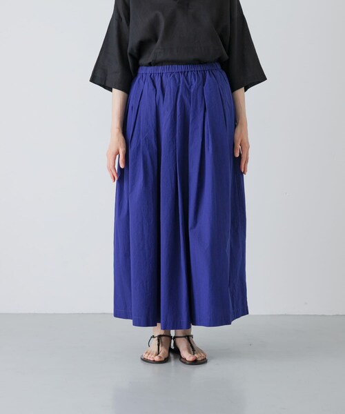 かぐれ（カグレ）の「コットンタックスカート（スカート・レディース・SANDBEIGE/ROYAL BLUE・Free）」の21枚目の写真