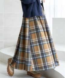 miclat | 大きいサイズ　大判チェックフレアスカート　miclat(スカート)