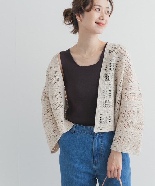URBAN RESEARCH DOORS(アーバンリサーチドアーズ)の「2WAYニットタンク(タンクトップ・レディース・OFF/BROWN/NAVY・Free)」の15枚目の写真
