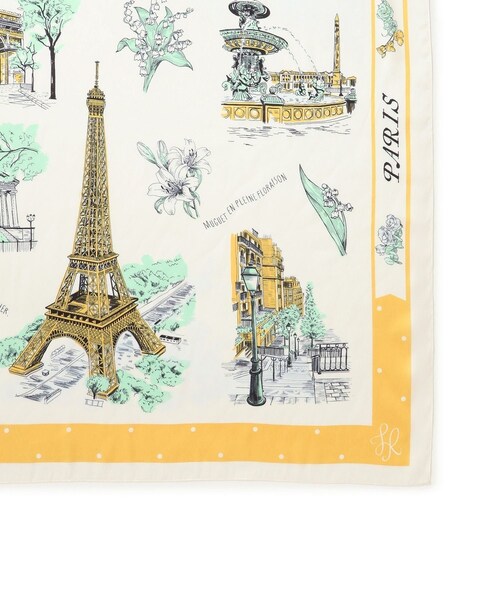 ROPE' PICNIC（ロペピクニック）の「シティーパターンスカーフ 90cm（バンダナ/スカーフ・レディース・ベージュ/サックス/オレンジ系・F）」の11枚目の写真