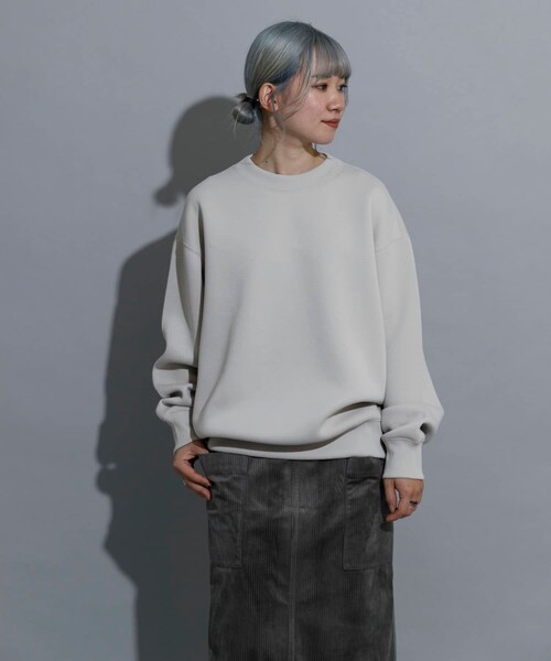 THE GOODLAND MARKET（ザグッドランドマーケット）の「『別注』MIDIUMISOLID×TGM　Recycled polyester sweat（スウェット・レディース・C.Gray/L.Beige/OFF・M/L）」の22枚目の写真