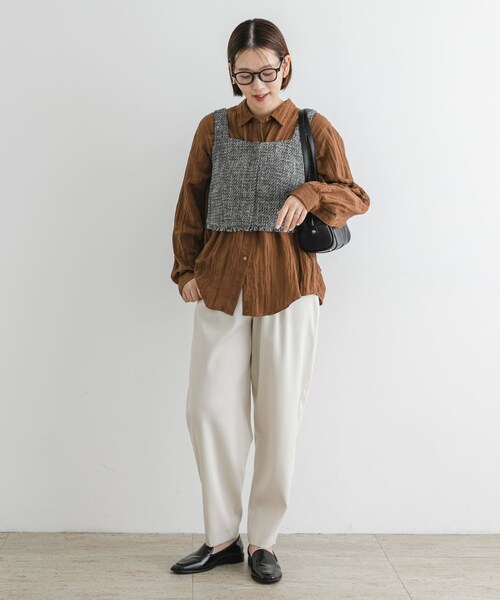 URBAN RESEARCH ROSSO（アーバンリサーチロッソ）の「F by ROSSO　ツイードビスチェ+ワイドパンツ（セットアップ・レディース・BLUE/BLACK・36/38）」の22枚目の写真