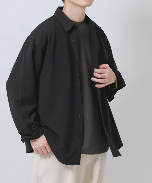 ITEMS URBANRESEARCH(アイテムズ アーバンリサーチ)の「ヨウリュウレギュラーカラー長袖シャツ(シャツ/ブラウス・メンズ・BLK/NVY/OLV/D.GRAY・M/L)」の19枚目の写真