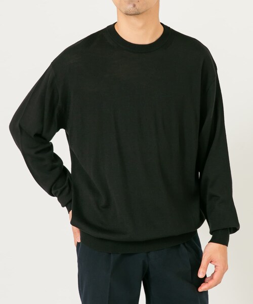 URBAN RESEARCH ROSSO（アーバンリサーチロッソ）の「イタリア糸メリノウールクルーニット（ニット/セーター・メンズ・GREIGE/GRAY/DARK BROWN/NAVY/BLACK・M/L）」の12枚目の写真