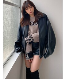 GYDA | フェイクレザー BIGブルゾン(ブルゾン)