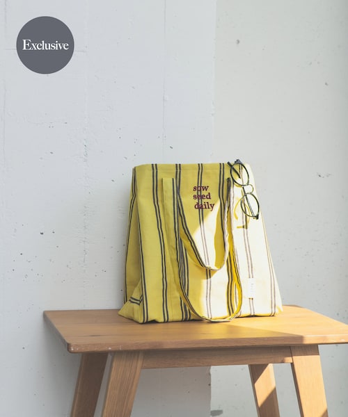 URBAN RESEARCH DOORS(アーバンリサーチドアーズ)の「『別注』beej×DOORS ストライプトートバッグ(トートバッグ・レディース・PINK/YELLOW/GREEN・One)」の3枚目の写真
