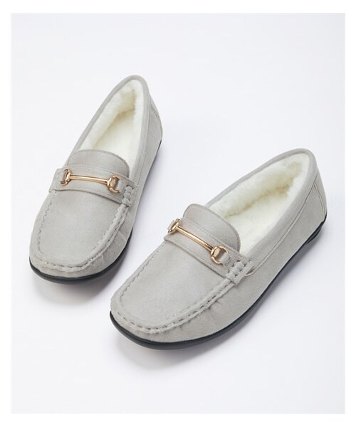 nissen（ニッセン）の「【ゆったり幅広】ビット付エコファードライビングシューズ（低反発中敷）（ワイズ４Ｅ）（バレエシューズ・メンズ・黒/オーク/ライトグレー/ナッツ/モーブピンク・M=23.0~23.5cm/4E/L=24.0~24.5cm/4E/LL=25.0~25.5cm/4E/3L=26.0~26.5cm/4E）」の4枚目の写真