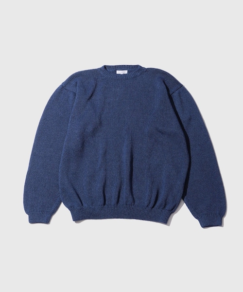 ADAM ET ROPE'(アダムエロペ)の「【KAPTAIN SUNSHINE/キャプテンサンシャイン】Cotton Washi Hand Frame P/O(ニット/セーター・メンズ・ブラック/ブルー・3/4)」の4枚目の写真