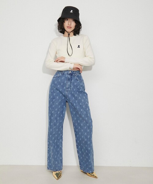 ADAM ET ROPE'(アダムエロペ)の「【Rest&Recreation(レストアンドレクリエーション)】RR COTTON BUCKET HAT(ハット・レディース・ブラック/ベージュ/ブルー・F)」の5枚目の写真