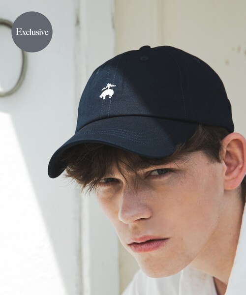 URBAN RESEARCH（アーバンリサーチ）の「『別注』BROOKS BROTHERS×UR　GF COTTON TWILL CAP（キャップ・メンズ・NAVY/WHITE/BLACK・one）」の3枚目の写真
