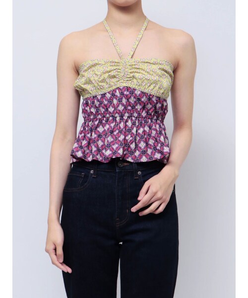 EVRIS（エヴリス）の「オリジナルパターントップス（キャミソール・レディース・オレンジ/ブルー/パープル・F）」の11枚目の写真