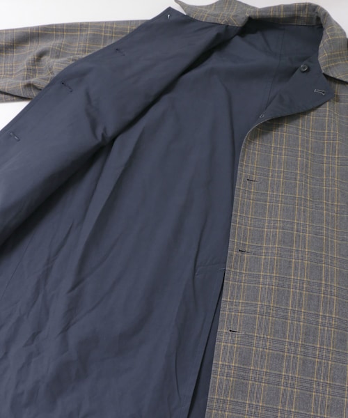 URBAN RESEARCH Sonny Label（アーバンリサーチサニーレーベル）の「チェックリバーシブルオーバーコート（ステンカラーコート・メンズ・ベージュ/ネイビー・M/L）」の13枚目の写真