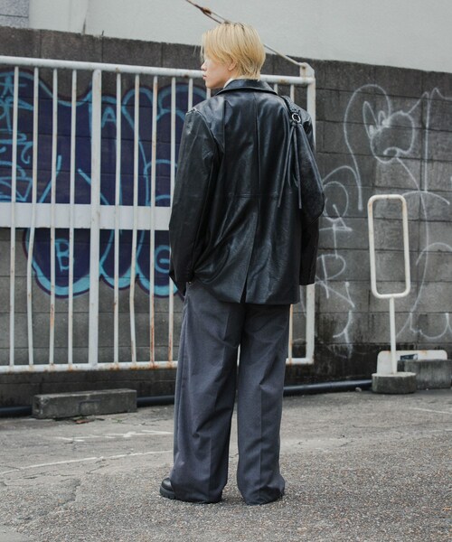 SENSE OF PLACE by URBAN RESEARCH（センスオブプレイスバイアーバンリサーチ）の「フェイクレザーミドルジャケット（テーラードジャケット・メンズ・BLACK/BROWN・M/L）」の16枚目の写真