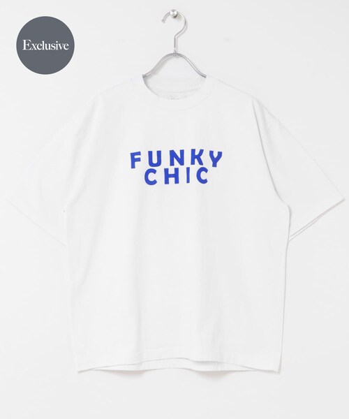 かぐれ（カグレ）の「『別注』HARi×かぐれ　FUNKY CHIC T-SHIRTS（Tシャツ/カットソー・レディース・WHITEBLACK/WHITEBLUE・1）」の2枚目の写真