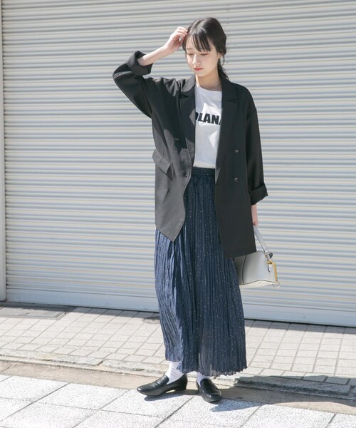 ITEMS URBANRESEARCH(アイテムズ アーバンリサーチ)の「リネンライクジャケット(テーラードジャケット・レディース・BRN/L.BEG/BLK・Free)」の7枚目の写真