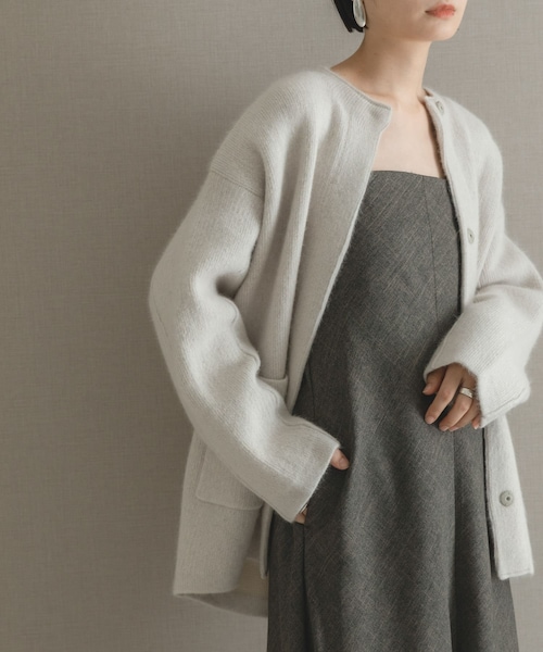 URBAN RESEARCH ROSSO（アーバンリサーチロッソ）の「エアリーニットジャケット（カーディガン/ボレロ・レディース・L/GRAY/YELLOW/MOCHA・FREE）」の16枚目の写真