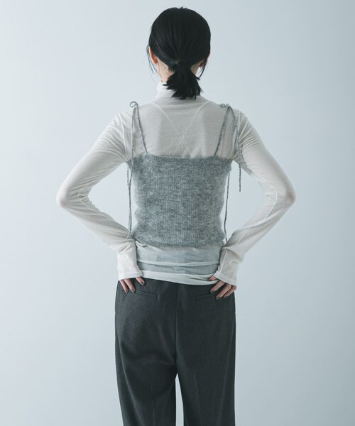 URBAN RESEARCH（アーバンリサーチ）の「シアーモヘヤキャミソール（ニット/セーター・レディース・L.GRAY/YELLOW/NAVY・Free）」の12枚目の写真