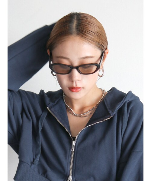 Ungrid（アングリッド）の「オーバルフレームサングラス（サングラス・レディース・ブラック/ブラウン・F）」の9枚目の写真