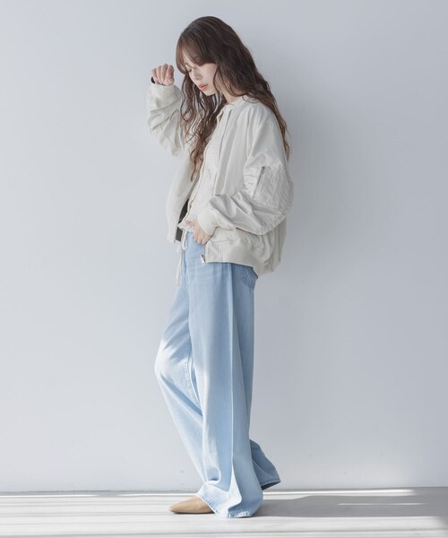 URBAN RESEARCH Sonny Label（アーバンリサーチサニーレーベル）の「『WEB限定』リバーシブルオーバーMA-1（MA-1・レディース・KHK×BLK/OFF×BEG・Free）」の9枚目の写真