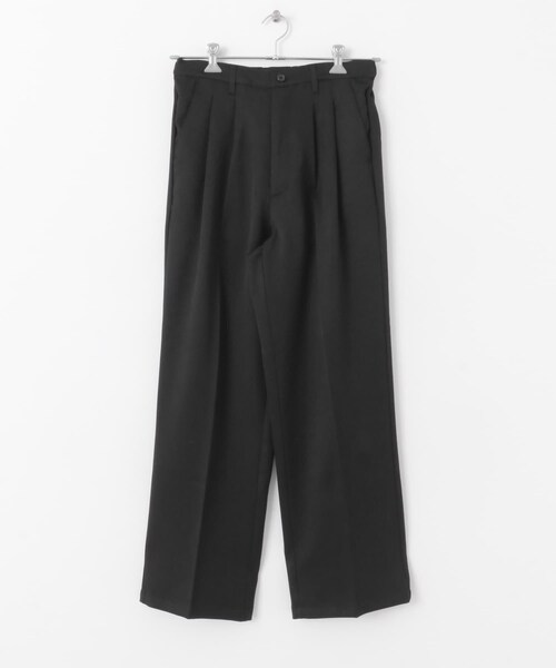 SENSE OF PLACE by URBAN RESEARCH（センスオブプレイスバイアーバンリサーチ）の「『セットアップ対応』ウールライクダブルタックワイドパンツ（その他パンツ・メンズ・BLACK/CHARCOAL/GREIGE/NAVY・S/M/L）」の13枚目の写真