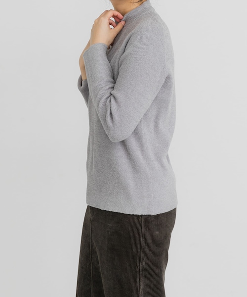 EKAL（エカル）の「ハイゲージモールニットプルオーバー（ニット/セーター・レディース・ホワイト/グレー/ブラック・One）」の3枚目の写真