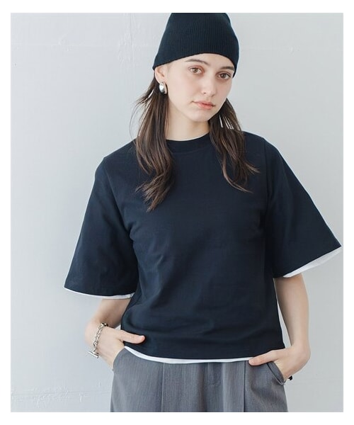 nissen（ニッセン）の「綿１００％バスク素材ベルスリーブプルオーバー（UVカット）＜大きいサイズ有＞（Tシャツ/カットソー・レディース・オフホワイト/ブラック/モカ・S/M/L/LL/3L/4L/5L/6L/8L/10L）」の20枚目の写真