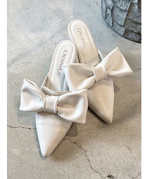 CALNAMUR | BIG RIBBON CLIP MULE/ビッグリボンクリップミュール(サンダル)