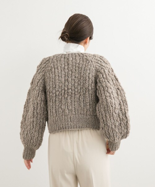 URBAN RESEARCH DOORS(アーバンリサーチドアーズ)の「『別注』KHWOPA SPIRIT×DOORS スラブカーディガン(カーディガン/ボレロ・レディース・ライトブラウン・one)」の4枚目の写真