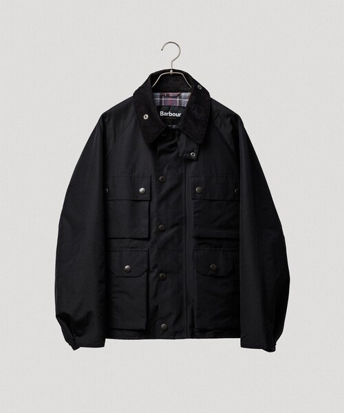 ADAM ET ROPE'(アダムエロペ)の「《別注》【Barbour/バブアー】4POCKET SHORT BLOUSON(ブルゾン・メンズ・ブラック/キャメル・36/38/40/42)」の1枚目の写真