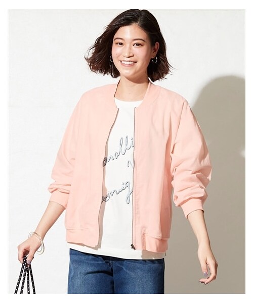 nissen（ニッセン）の「大きいサイズ　綿１００％うすカル涼やかミリタリーブルゾン（薄手素材）（ジャケット/アウター・レディース・シェルピンク/カーキ/ブラウン・L/LL/3L/4L/5L/6L/8L/10L）」の22枚目の写真