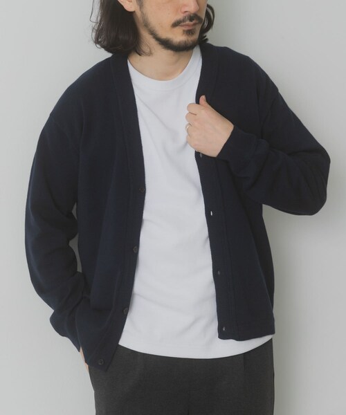 ITEMS URBANRESEARCH（アイテムズ アーバンリサーチ）の「SILK×WOOL MIXニットカーディガン（カーディガン/ボレロ・メンズ・BGD/NVY/BLK・M/L）」の21枚目の写真