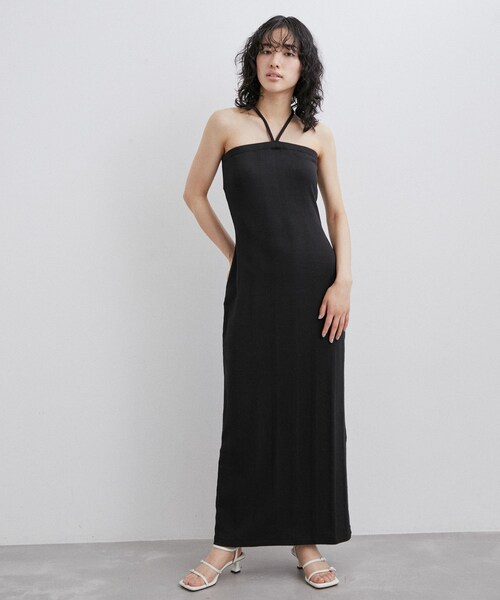 ADAM ET ROPE'(アダムエロペ)の「【Miller for ADAM ET ROPE'】Cup付 Camisole One-piece(ワンピース・レディース・ブラック/ベージュ/パープル系・F)」の1枚目の写真