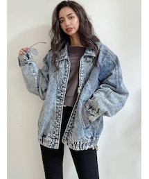 GYDA | リブデザイン ケミカルデニムBIG ブルゾン(ブルゾン)