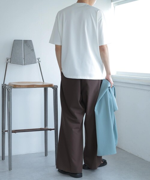 SENSE OF PLACE by URBAN RESEARCH(センスオブプレイスバイアーバンリサーチ)の「シシュウポンチTシャツ(5分袖)(Tシャツ/カットソー・メンズ・BLUE/WHITE/BLACK/GREIGE/OLIVE/L.KHAKI/CHARCOAL・M/L)」の17枚目の写真