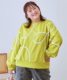 nissen | ＜大きいサイズ＞コード刺しゅうカットソープルオーバー(Tシャツ/カットソー)
