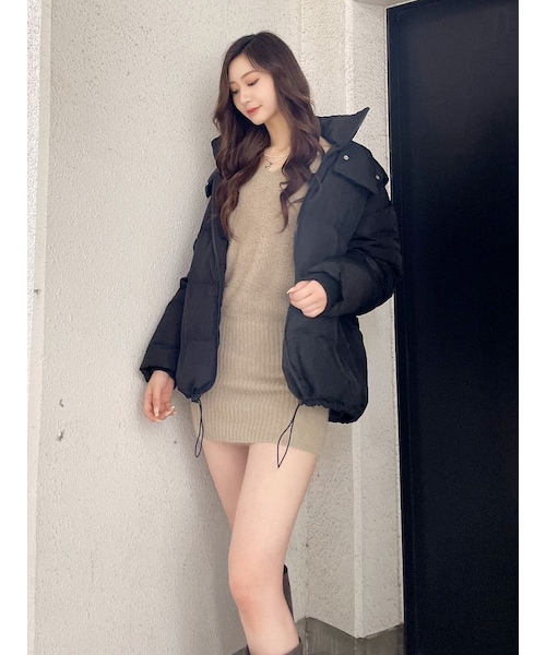 GYDA（ジェイダ）の「ミディダウンコート（ダウンジャケット/コート・レディース・オフホワイト/ブラック・F）」の11枚目の写真