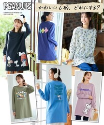 nissen | 大きいサイズ デザインチュニック/PEANUTS(チュニック)