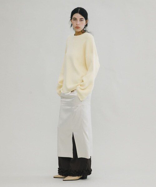 LAATO(ラート)の「crew neck soft knit(ニット/セーター・レディース・バター/ネズミ・Free)」の19枚目の写真