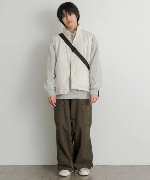 SENSE OF PLACE by URBAN RESEARCH（センスオブプレイスバイアーバンリサーチ）の「パデットドローコードツキベスト（その他アウター・メンズ・GRAY/IVORY/BLACK・M/L）」の10枚目の写真