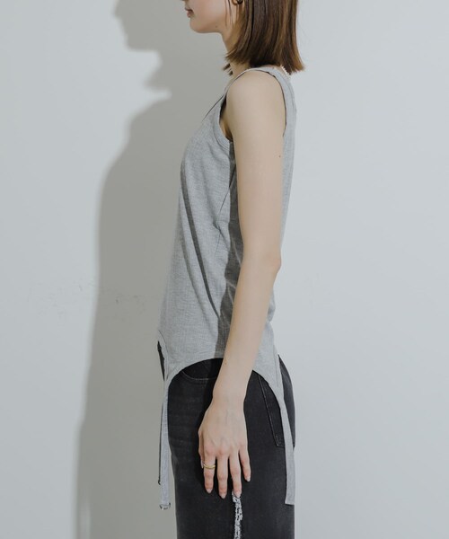 SENSE OF PLACE by URBAN RESEARCH（センスオブプレイスバイアーバンリサーチ）の「マルチウェイガータータンクトップ（タンクトップ・レディース・L.GRAY/OFF WHITE/CHARCOAL・one）」の19枚目の写真