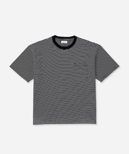Saturdays NYC(サタデーズ ニューヨークシティ )の「Randall Stripe Relaxed SS Tee(Tシャツ/カットソー・レディース・ブラック/オフホワイト/オリーブ・L/M/S/XL)」の5枚目の写真