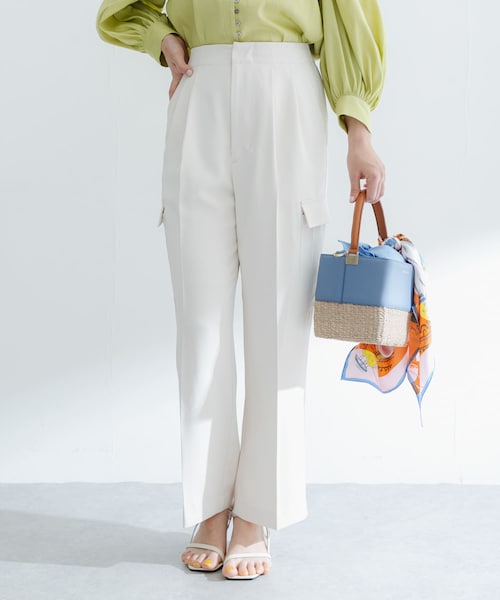 URBAN RESEARCH ROSSO（アーバンリサーチロッソ）の「センタープレスカーゴパンツ（その他パンツ・レディース・IVORY/KHAKI・FREE）」の5枚目の写真