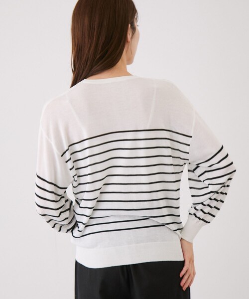 Jayro(ジャイロ)の「ドロップショルダークルーネックカーディガン(ニット/セーター・レディース・ブラック/ホワイト/ホワイト系/ネイビー/ブルー/ブルー系/オレンジ系/イエロー・M)」の22枚目の写真