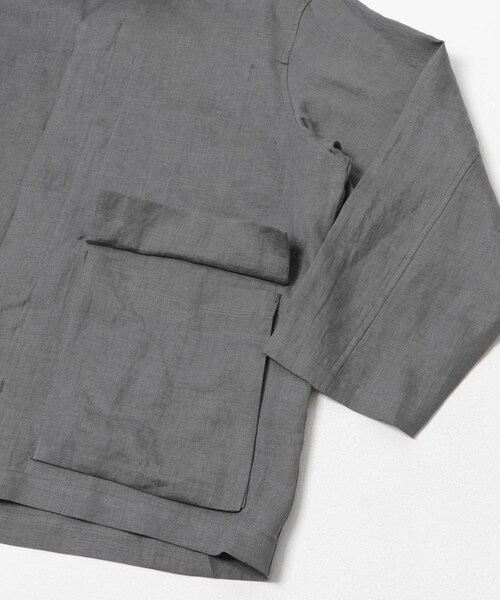 URBAN RESEARCH DOORS（アーバンリサーチドアーズ）の「STILL BY HAND　リネンシャツカバーオール（カバーオール・メンズ・TAUPE/BLACK/BLUE GREY・46/48）」の10枚目の写真