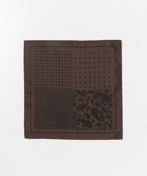 URBAN RESEARCH DOORS（アーバンリサーチドアーズ）の「LIFE STYLE TAILOR　シルクジャガード四面チーフ（ハンカチ/ハンドタオル・メンズ・SILVER/NAVY/BROWN/KHAKI・FREE）」の7枚目の写真